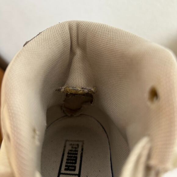 Puma Cali Star Ivory Womens 7 mid lace up leather & ripstop stacked sole sneaker - Picture 14 of 14